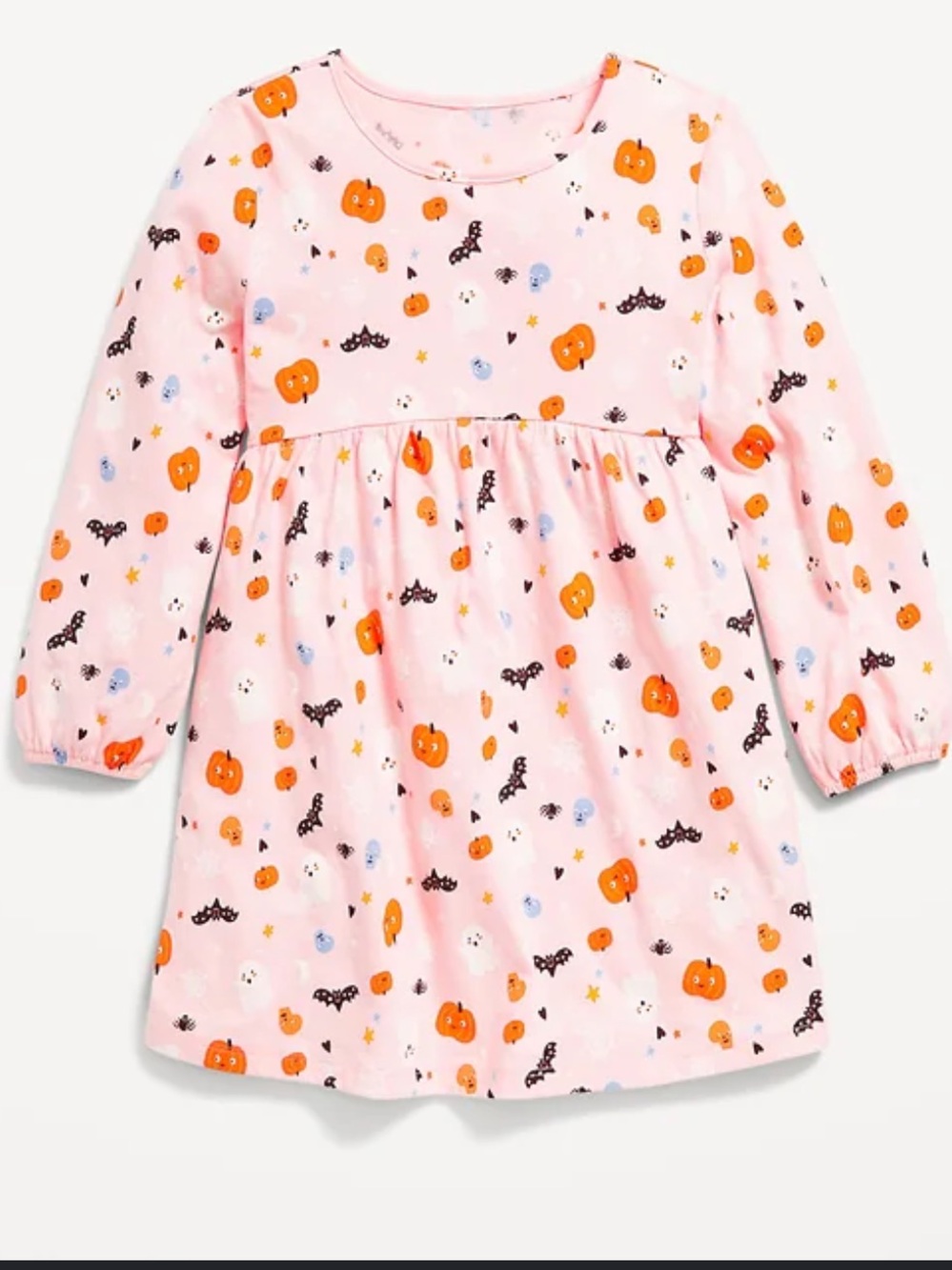 Old Navy Pink Printed Halloween Pumpkin & Ghost Jersey Knit Dress